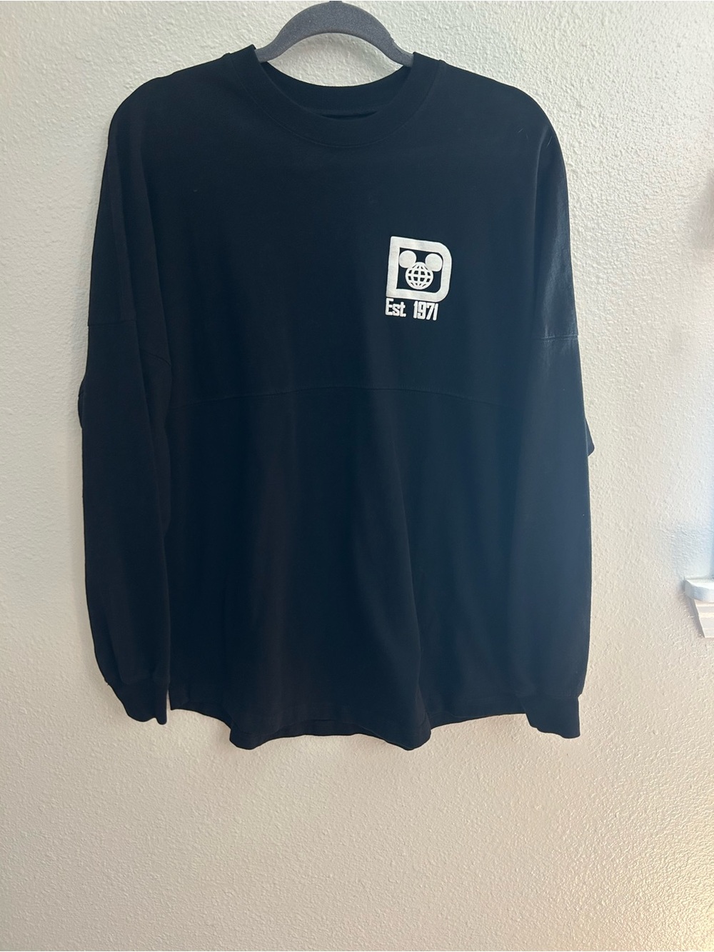 Walt Disney World Print Black Spirit Jersey Disney Parks Womens Size S